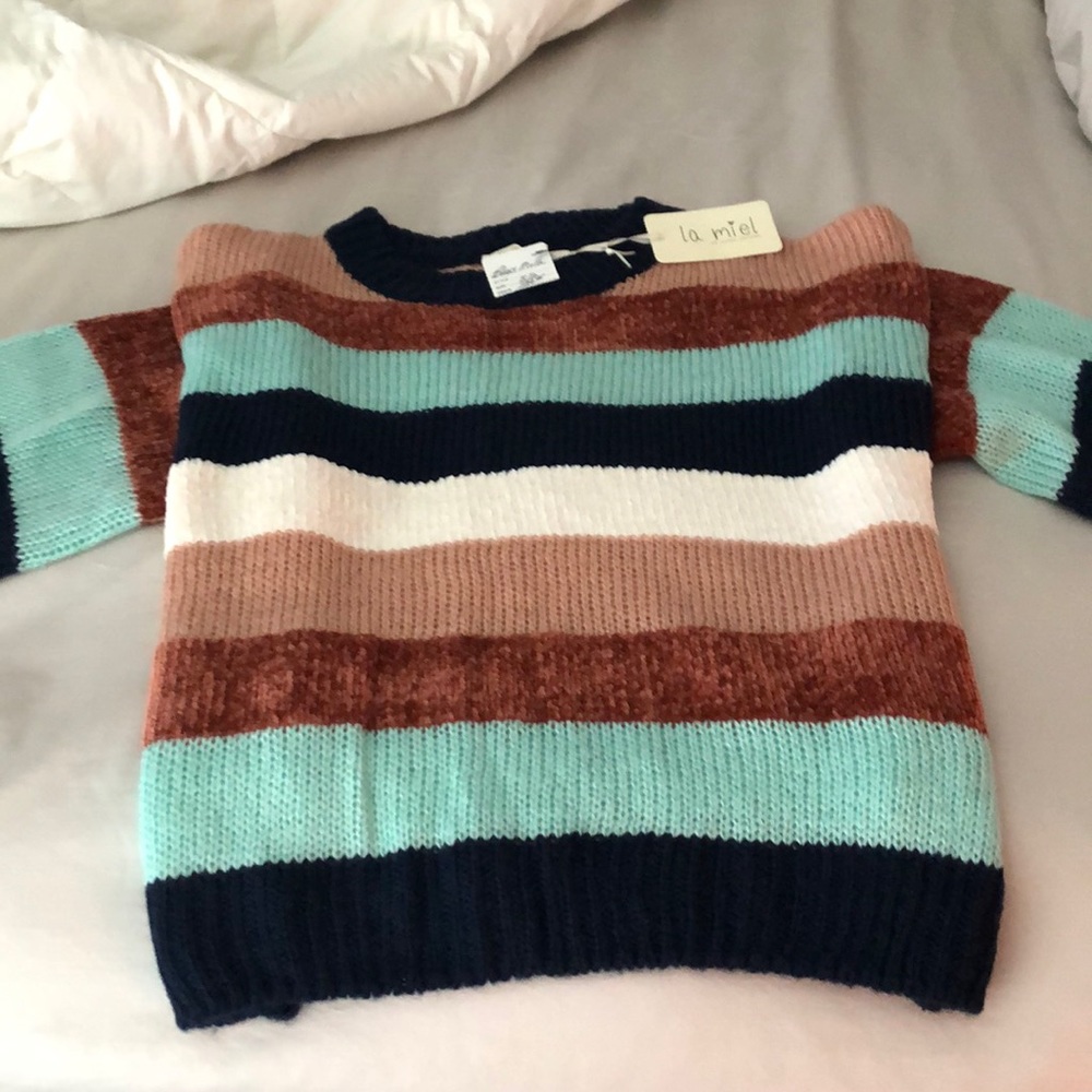 La Miel blush multi-color blouse